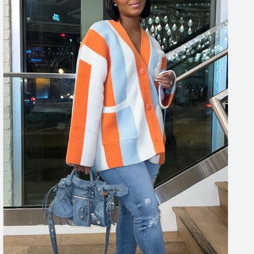 Jascls Colorblock Boho Sweater Osfm - image 1